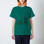 Natural silhouetteの小鳥たちのシルエット スタンダードTシャツ