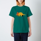 サタケシュンスケ｜イラストレーターの恐竜（トリケラトプス） Regular Fit T-Shirt
