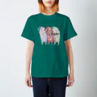 ニャンモナイト商會の黒猫 h i j i k i Regular Fit T-Shirt