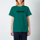 VEGAN SHOP FREEのVEGANロゴ（黒） Regular Fit T-Shirt