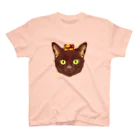 トロ箱戦隊本部の黒猫さんと栗入り羊羮 スタンダードTシャツ