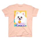 Pom-Dog'sの清楚系白ポメ　ポメ子 Regular Fit T-Shirt