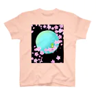 あるてみらのカエルちゃんと夜桜 スタンダードTシャツ