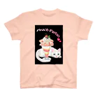 Ａｔｅｌｉｅｒ　Ｈｅｕｒｅｕｘの白猫とピーチパフェ スタンダードTシャツ