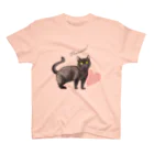 nemunoki paper itemの幸せの黒猫 スタンダードTシャツ