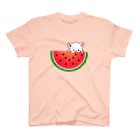 Haruna shopのしろねこ♡スイカ ver スタンダードTシャツ