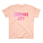 JIMOTO Wear Local Japanの江戸川区 EDOGAWA CITY ロゴピンク スタンダードTシャツ