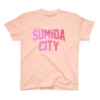 JIMOTO Wear Local Japanの墨田区 SUMIDA CITY ロゴピンク Regular Fit T-Shirt