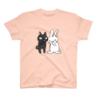 シシシFRIENDSのシシシうさぎ&シシシくろねこ スタンダードTシャツ