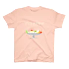 ラクガキストアーの純喫茶のプリンアラモード食べたいな スタンダードTシャツ