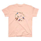 エダマメトイチ雑貨店のI love birds F 大 スタンダードTシャツ