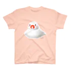 石丸沙織のおすわりポチャ白文鳥ちゃん スタンダードTシャツ