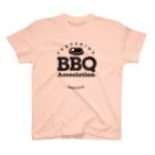 福島バーベキュー協会SHOPの福島BBQ協会Circleロゴ黒文字 スタンダードTシャツ