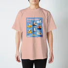 Quatre Illustrationのネコがのってみた♬ 01 スタンダードTシャツ