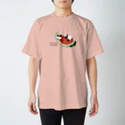 kiki25のゆらゆらスイカとすやすやパンダたち Regular Fit T-Shirt