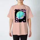 あるてみらのカエルちゃんと夜桜 スタンダードTシャツ