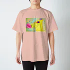 ちょいずれTシャツのべろりん牛さん Regular Fit T-Shirt