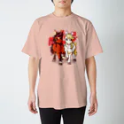 mofuwaのPONY FRIENDS(dark color) スタンダードTシャツ