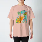 KANAT  LAMHITAのゾウと４つ葉のクローバー スタンダードTシャツ