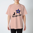 PY Kobo Yuko’ｓ Galleryの【開運祈願】星に願いを！ Wish upon a star! 戌年生まれ守護梵字キリーク Regular Fit T-Shirt