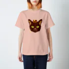 トロ箱戦隊本部の黒猫さんと栗入り羊羮 スタンダードTシャツ