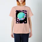 あるてみらのカエルちゃんと夜桜 Regular Fit T-Shirt