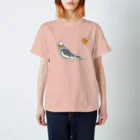 LittleLoroのオカメインコ ひな スケッチ 中雛 ほぺちゃん 0456 スタンダードTシャツ