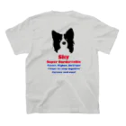 Bordercollie StreetのBorder Collie type-5 Regular Fit T-Shirtの裏面