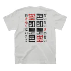 倉戸みとの色即是空（超解釈） Regular Fit T-Shirtの裏面