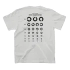 kg_shopの[★バック] Visual Acuity Testing [ブラック] Regular Fit T-Shirtの裏面