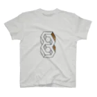 D-MALIBUの幾何学的錯視デザインにヒョウ柄を添えて スタンダードTシャツ