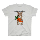 kazeou（風王）のRABBIT＆CAROTTE(STAND UP) スタンダードTシャツ