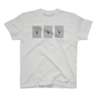 rilybiiのthree gray blue*** logo message スタンダードTシャツ