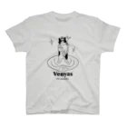 Metime Designs ☆ みぃたいむデザインのVenyas ☆彡 ヴィーにゃス 〈モノクロ〉 スタンダードTシャツ