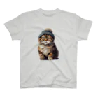 chubby the catのknit hat cat スタンダードTシャツ