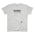 aloha_pineapple_hawaiiのALOHA ALOHA  吹き出しパイナップル 黒ロゴ 163 スタンダードTシャツ