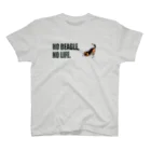 イラストカフェ（ビーグル）のNO BEAGLE, NO LIFE.シンプル Regular Fit T-Shirt