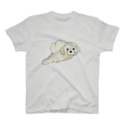 マルチーズの白い犬Tシャツ 티셔츠