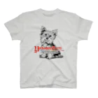 オリジナル工房プリントンの線画ヨークシャーテリア 前面プリントTシャツ＜淡色＞ Regular Fit T-Shirt