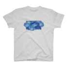 Fujioka_shopの青い花 Regular Fit T-Shirt