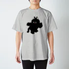 愉快レトロ雑貨屋★39太郎のばとんきゃっち黒猫★くろすけ スタンダードTシャツ