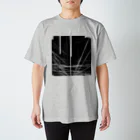 【松】黒金アートこぎん和紙和柄の96005黒シリーズblack Regular Fit T-Shirt