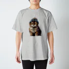 chubby the catのknit hat cat スタンダードTシャツ