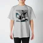 studio eizoのおいら波乗り🐕犬サーファー🏄 スタンダードTシャツ