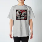 大正ロマン・昭和モダンの日本の妖怪　天狗の墨絵 Regular Fit T-Shirt