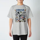 猫と釣り人のSaltwater fish_3C スタンダードTシャツ