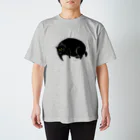 タバタ画房のふてぶてしいクロねこ Regular Fit T-Shirt