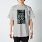 線描屋（ペン画）  ChirikoMatsuno のTiger（線画 トラ ペン画） Regular Fit T-Shirt