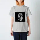 切り絵作家　MiHoの憂いの人魚姫・黒 Regular Fit T-Shirt