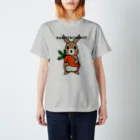 kazeou（風王）のRABBIT＆CAROTTE(STAND UP) スタンダードTシャツ